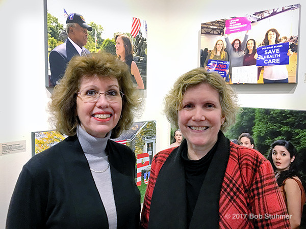 Huntington, New York, USA. March 5, 2017. BETH E. LEVINTHAL, an HAC Member at Large , and ANN PARRY at Opening Reception of