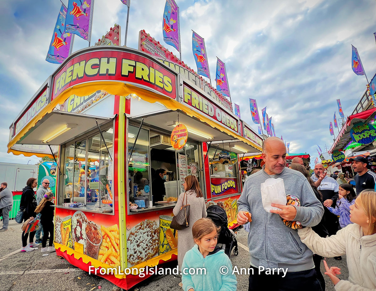Merrick, New York, U.S. October 24, 2021. Merrick Fall Festival, presented by Merrick Chamber of Commerce, has family fun, including carnival rides and food.